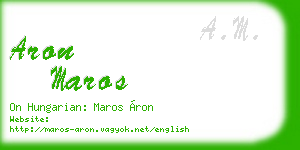 aron maros business card